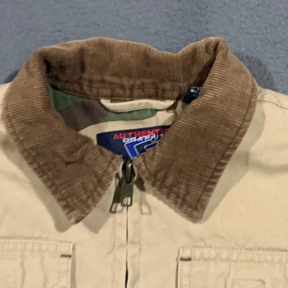 Authentic Graphite Kids Tan Field Jacket Corduroy Collar Barn Coat Size 3T
